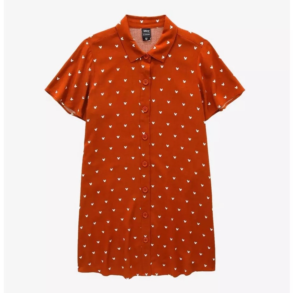 Her Universe Disney Mickey Mouse Allover Print Button-Front Women's Dress - S